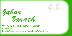 gabor barath business card