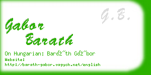 gabor barath business card